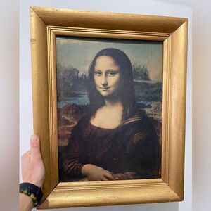 Antique Mona Lisa print Leonardo davinci